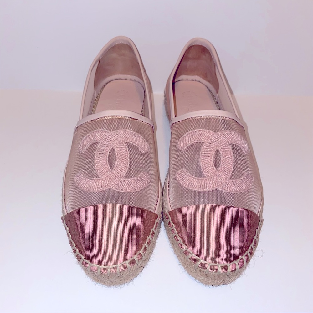 Chanel Mesh Grosgrain CC Espadrilles (EU 39)